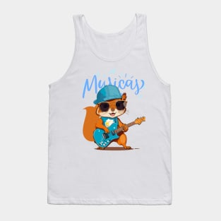 Squirrel play guitar Tank Top